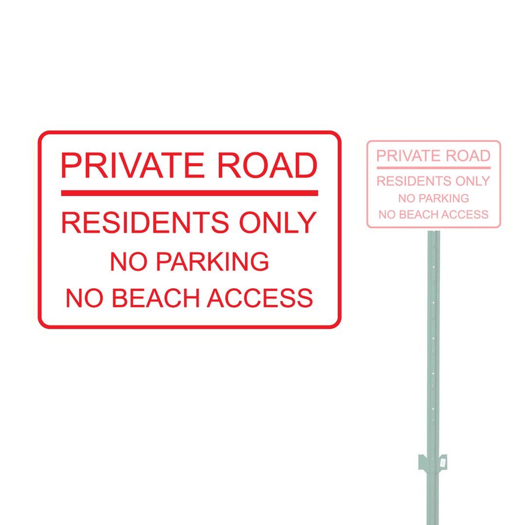 Private Road Residents Only No Parking No Beach Access Heavy Duty ...