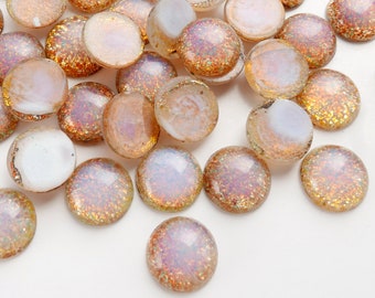 Vintage Harlekin Opal Cabochons, Cherry Brand - 15 mm, rund - B32.2