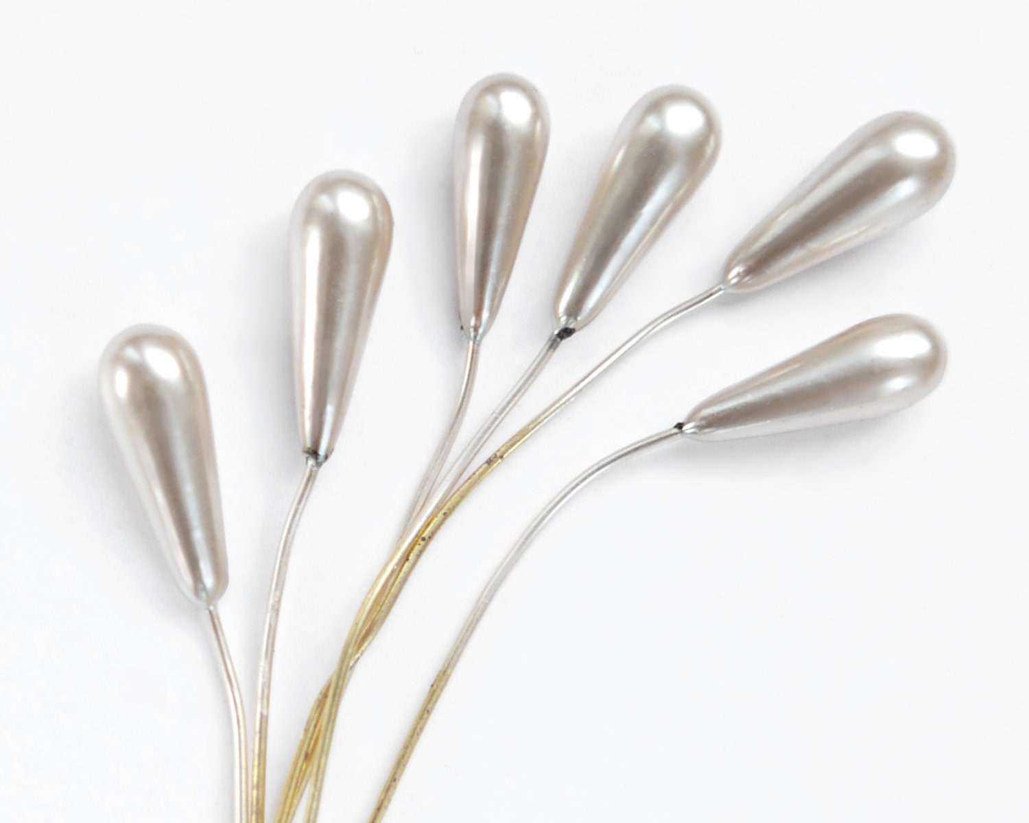 6 Vintage 1950s Czech Handdipped Pearls Teardrop 14x5 Mm Etsy