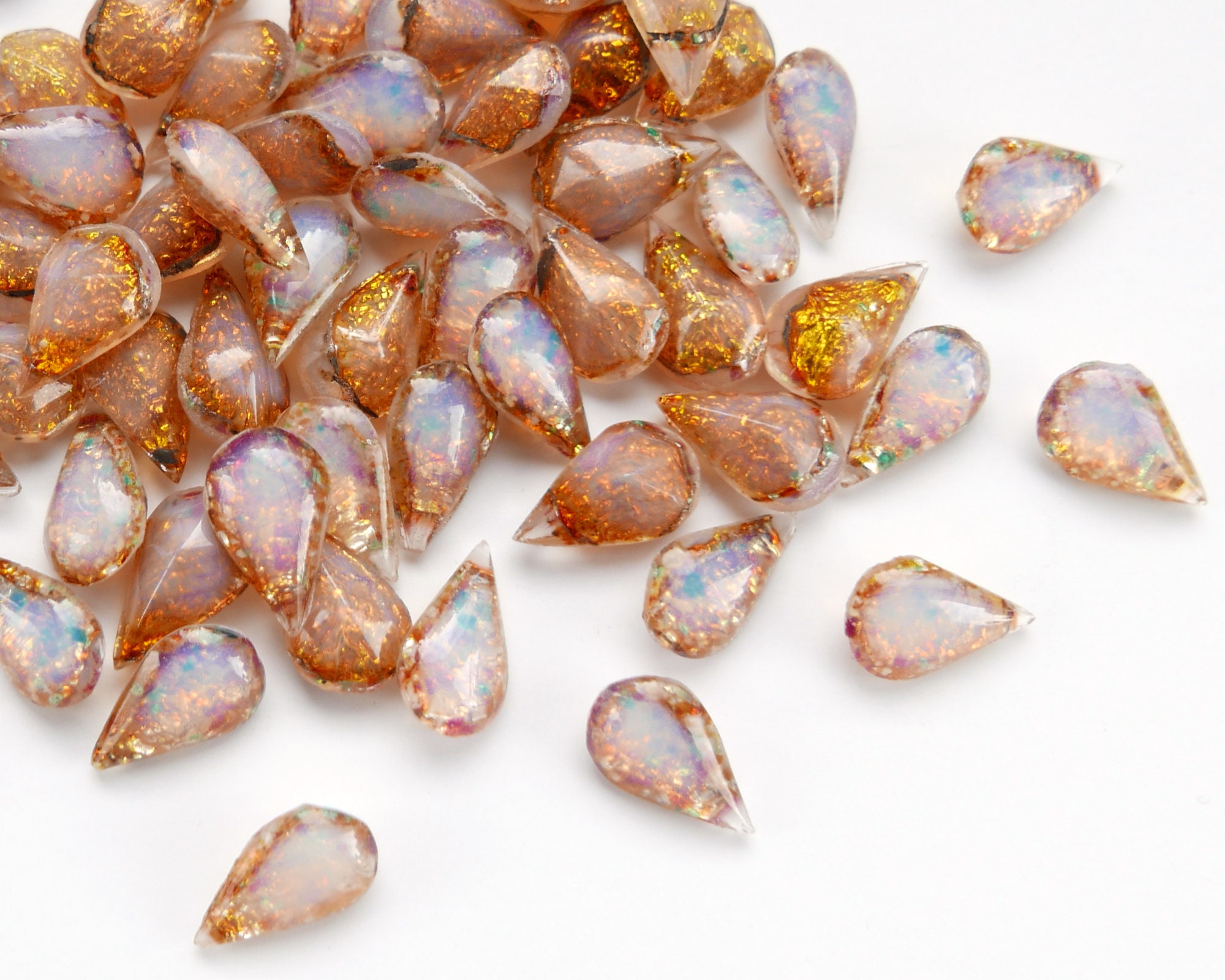 昭和レトロKurimoto ガラス大瓶 Cherry Brand 10 Vintage Cherry Brand Glazen Vuuropaalstenen - 13x8 Mm