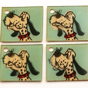 Vintage jaren 60 pop-art dalmatische hond lenticulaire winkie-bedel - (1 stuk) - F14.N038