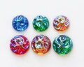 2 Vintage textured Aurora Borealis cabochon stones - 15mm and 18mm - 4 colors - G2.N017 product logo