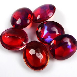 4 Vintage Mexican Opals, Dragon&#39;s Breath, dark alexandrite - oval - 12x10 mm and 10x8mm - E27.4