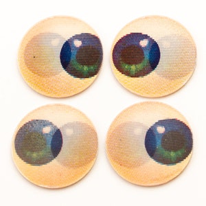 2 or 4 vintage Pop Art 2 Eyes made with "Winkies" from Vari-Vue - 2 eyeballs - 22 mm - F14.N037