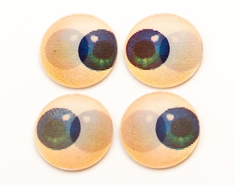 2 ou 4 yeux Pop Art vintage fabriqués avec des « Winkies » de Vari-Vue - 2 globes oculaires - 22 mm - F14.N037