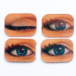 2 Vintage Pop Art Lenticular Bild aus den 60er Jahren mit linsenförmigem magischen Auge - 16 x 12 mm - F14.N026