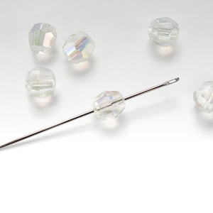 24 Vintage German AB Crystal Beads - 8 mm - D14.1