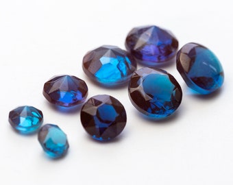 1 Vintage Blue/purple Sappharine (Saphiret) faceted and round cabochons - 9, 11 and 14 mm - C52.N065