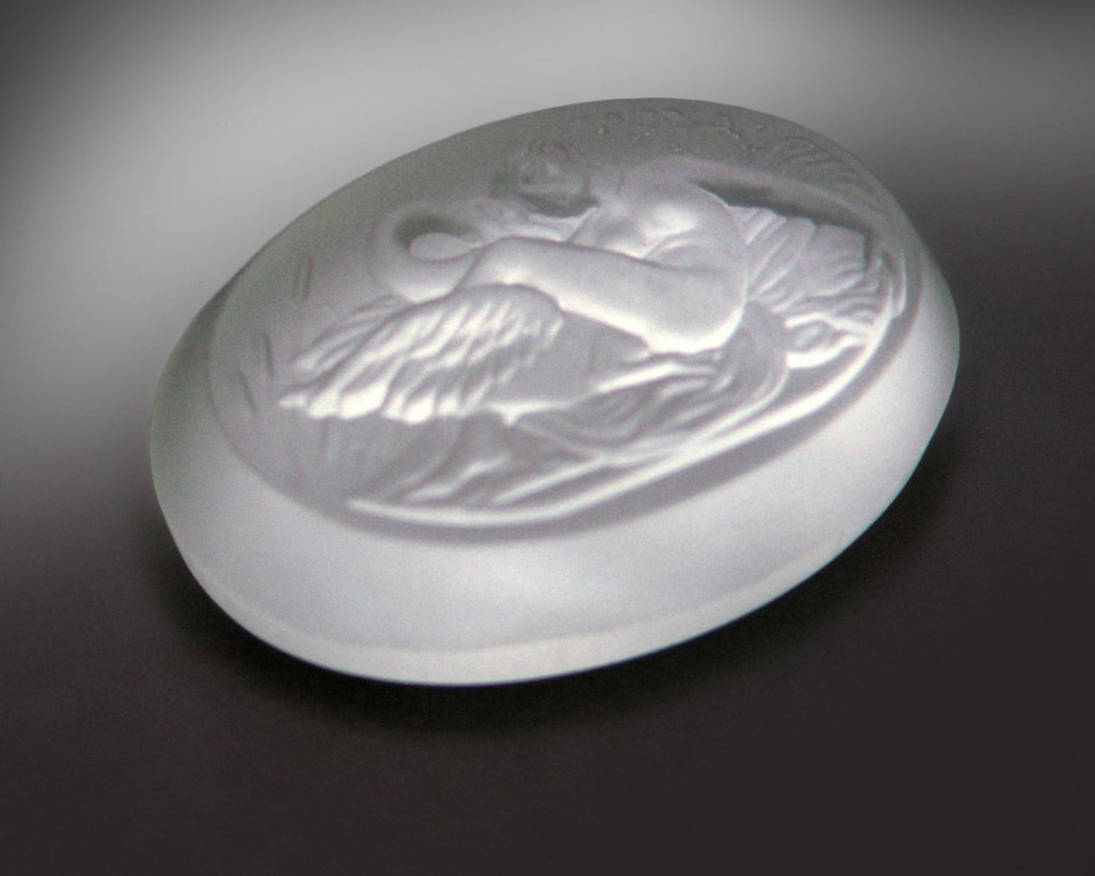 1 or 2 Vintage Leda and the Swan Frosted Glass Cameo 30x22 Etsy