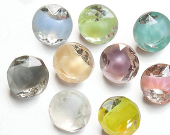 Vintage Givré Crystal Moonstones: German Dentelle Crystals (10.9-11.3mm) - D40.N002