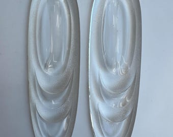 Vintage large crystal chandelier drops - 130x35mm 2pc) - J.01