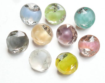 12, 24 or 72 vintage Givré Dentelle crystal moonstones, TTC - 9 COLORS - 40ss - (8.4-8.7mm) - D40.1