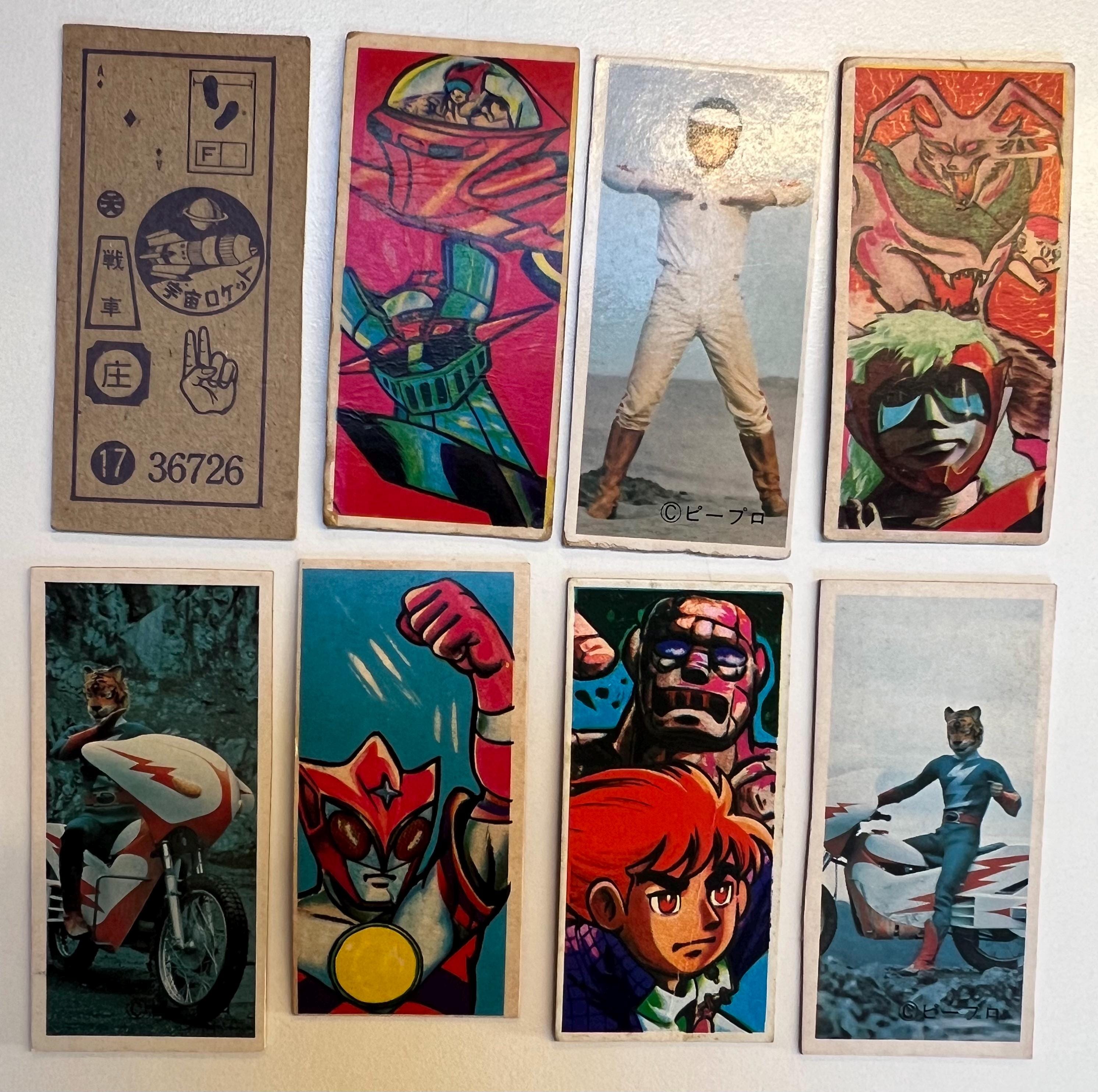 Vintage Japanese Menko Cards -1970s - Anime & Tokusatsu Heroes