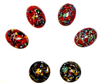 ヴィンテージ翡翠彫刻カボション - 20 x 15 mm - (2個) - M21 - Etsy 日本