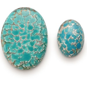 4, 6 or 24 Vintage &#39;Silver Carbuncle&#39; cabochons -18x13mm and 30x22mm  - oval - B15.1