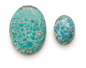 4, 6 or 24 Vintage &#39;Silver Carbuncle&#39; cabochons -18x13mm and 30x22mm  - oval - B15.1