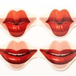 1 or 2 Vintage 60s Pop Art Kissing Lip Picture made with &quot;Winkies&quot; by Vari-Vue - 48 x 36 mm - F14.N030