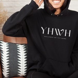 Oversized Christian Hoodie: This Cozy YHWH Hoodie Is A Great Baptism Gift for Christians, You&#39;ll Love This Soft Bible Based Faith Sweatshirt