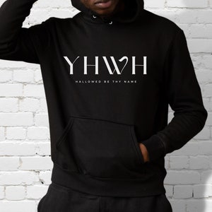 Oversized Christian Hoodie: This Cozy YHWH Hoodie Is A Great Baptism Gift for Christians, You&#39;ll Love This Soft Bible Based Faith Sweatshirt