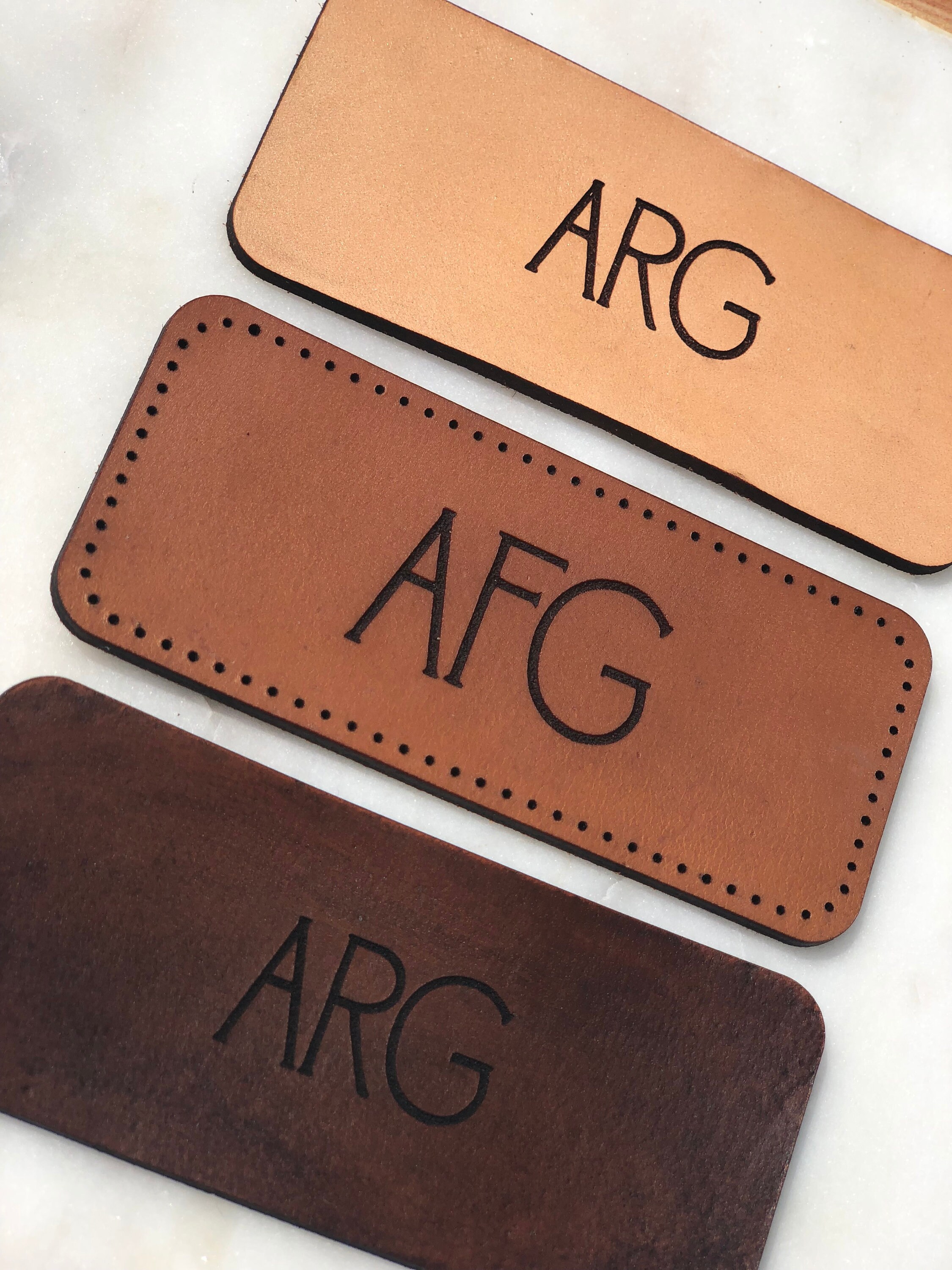 4 x 1.75 Rectangle Leather Patch Monogram Leather Patch Backpack