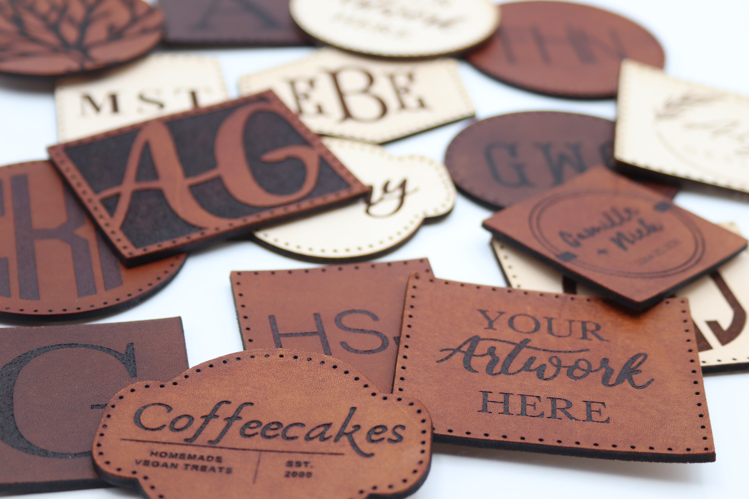 4 x 1.75 Rectangle Leather Patch Monogram Leather Patch Backpack