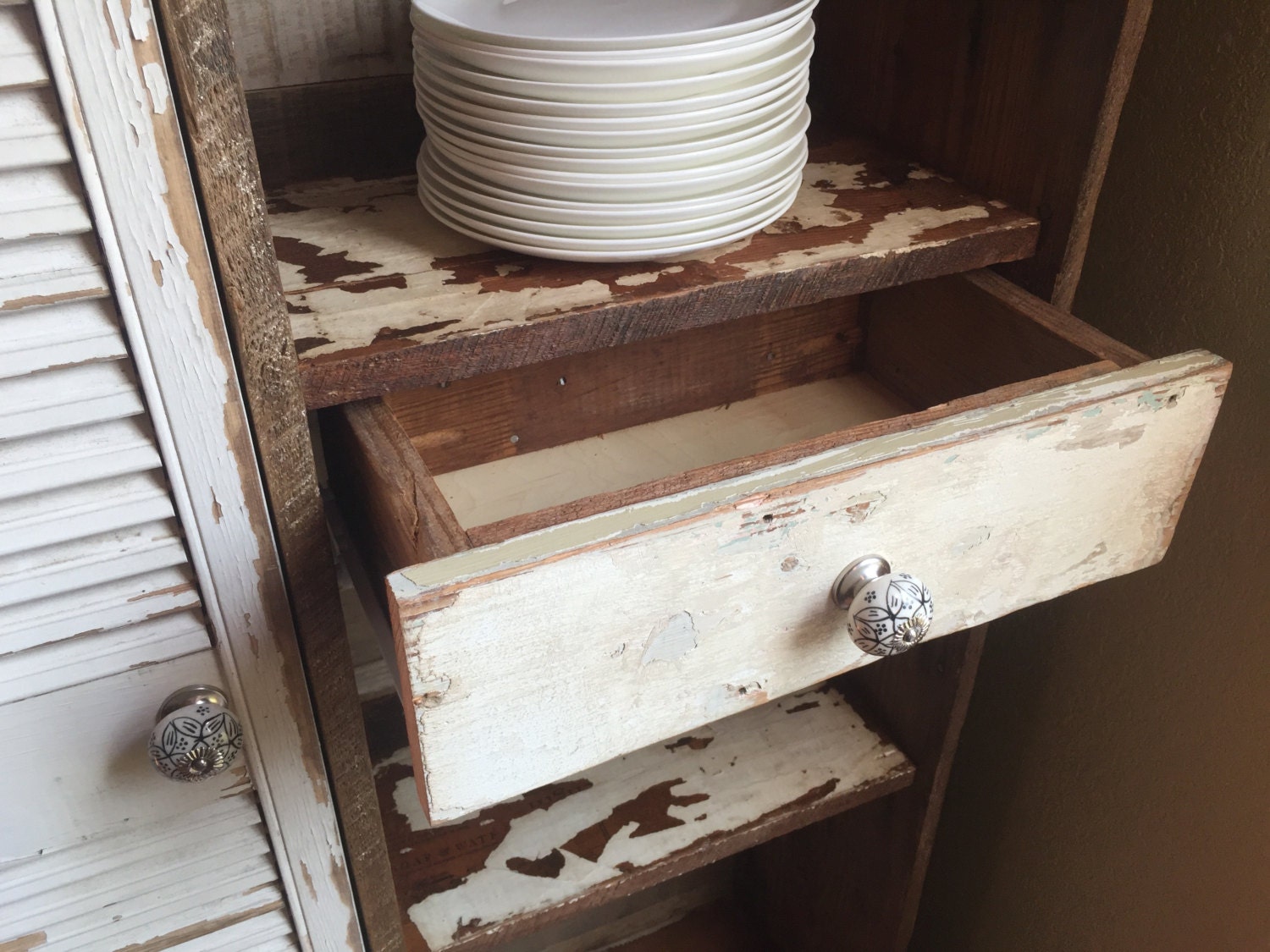 Farmhouse Kitchen Armoire Reclaimed Shiplap Barnwood