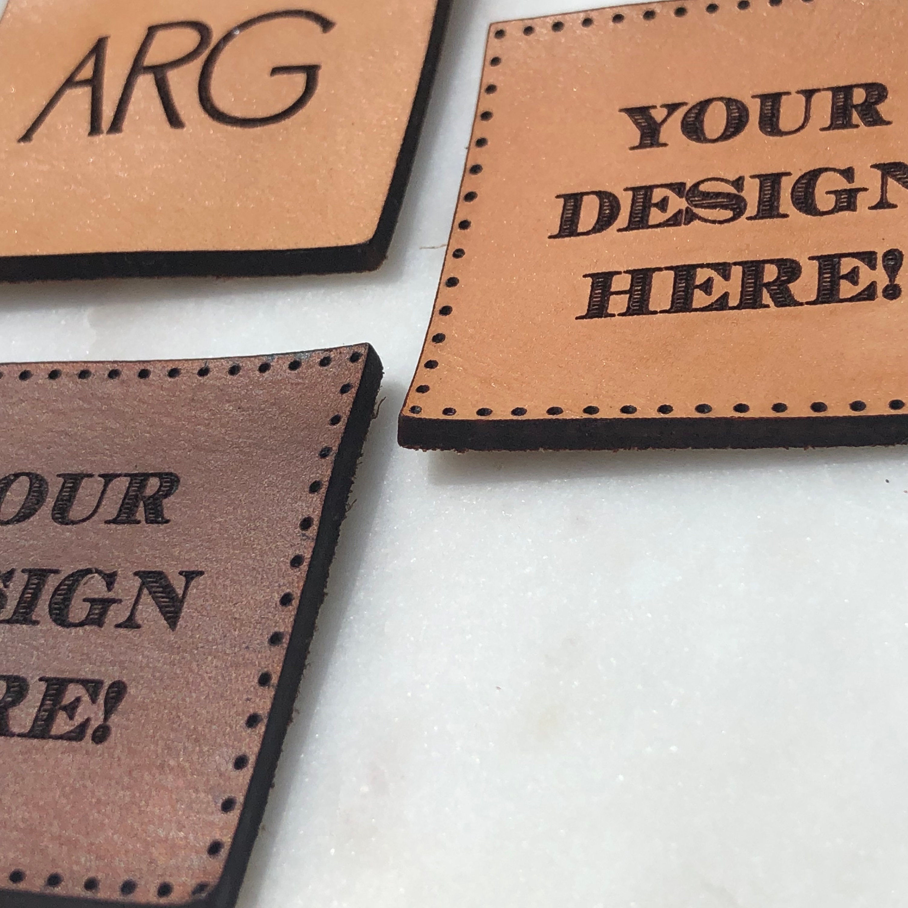 Square Leather Patch Monogram Leather Patch Backpack Leather Patch