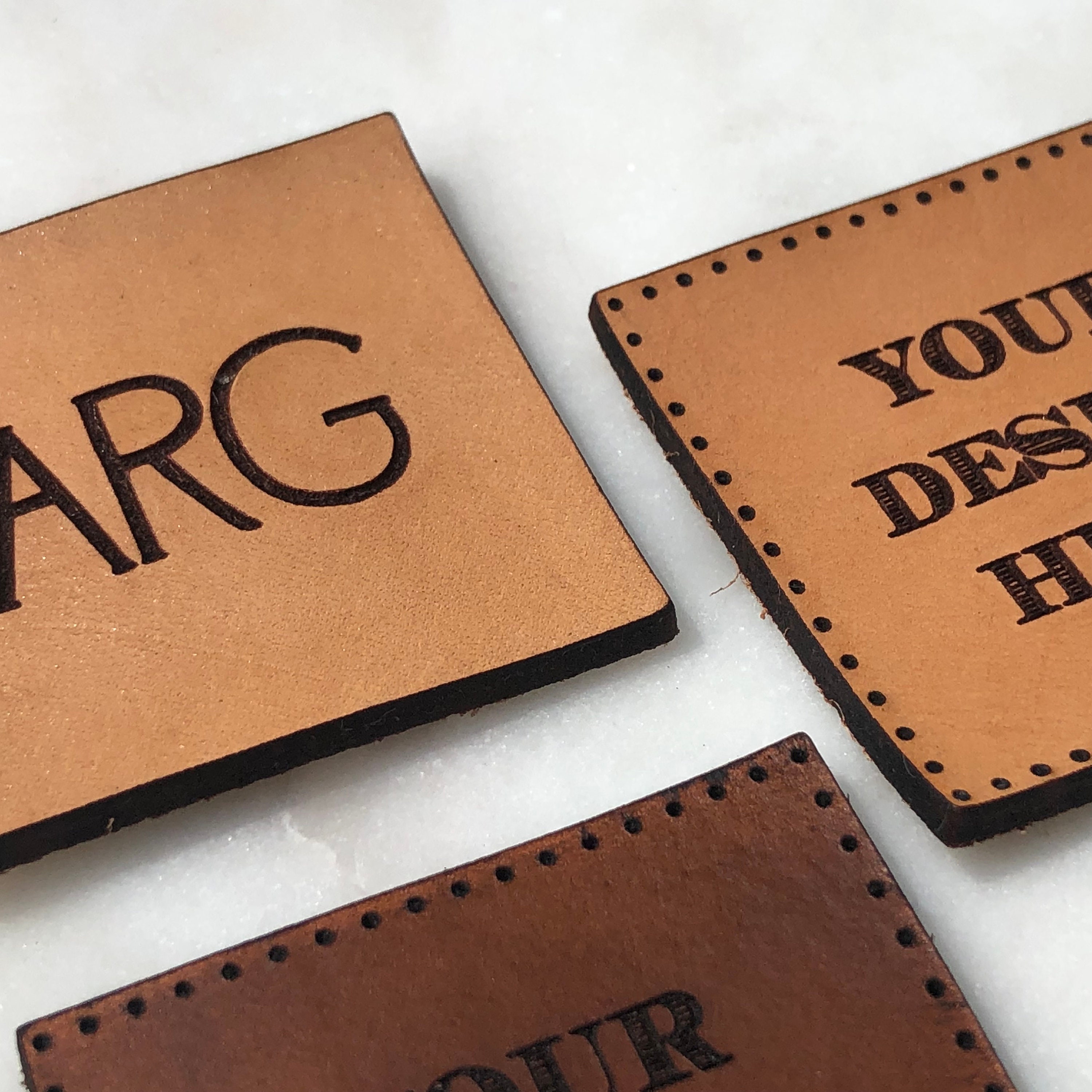 Square Leather Patch Monogram Leather Patch Backpack Leather Patch