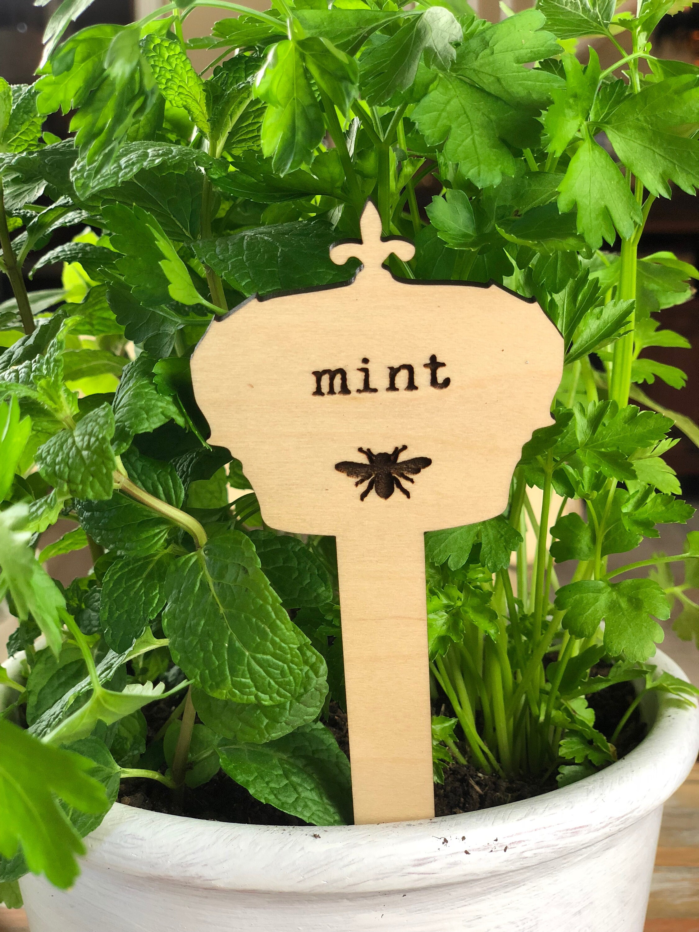 Herb Stakes Wooden Herb Stakes Garden Markers Set of 10