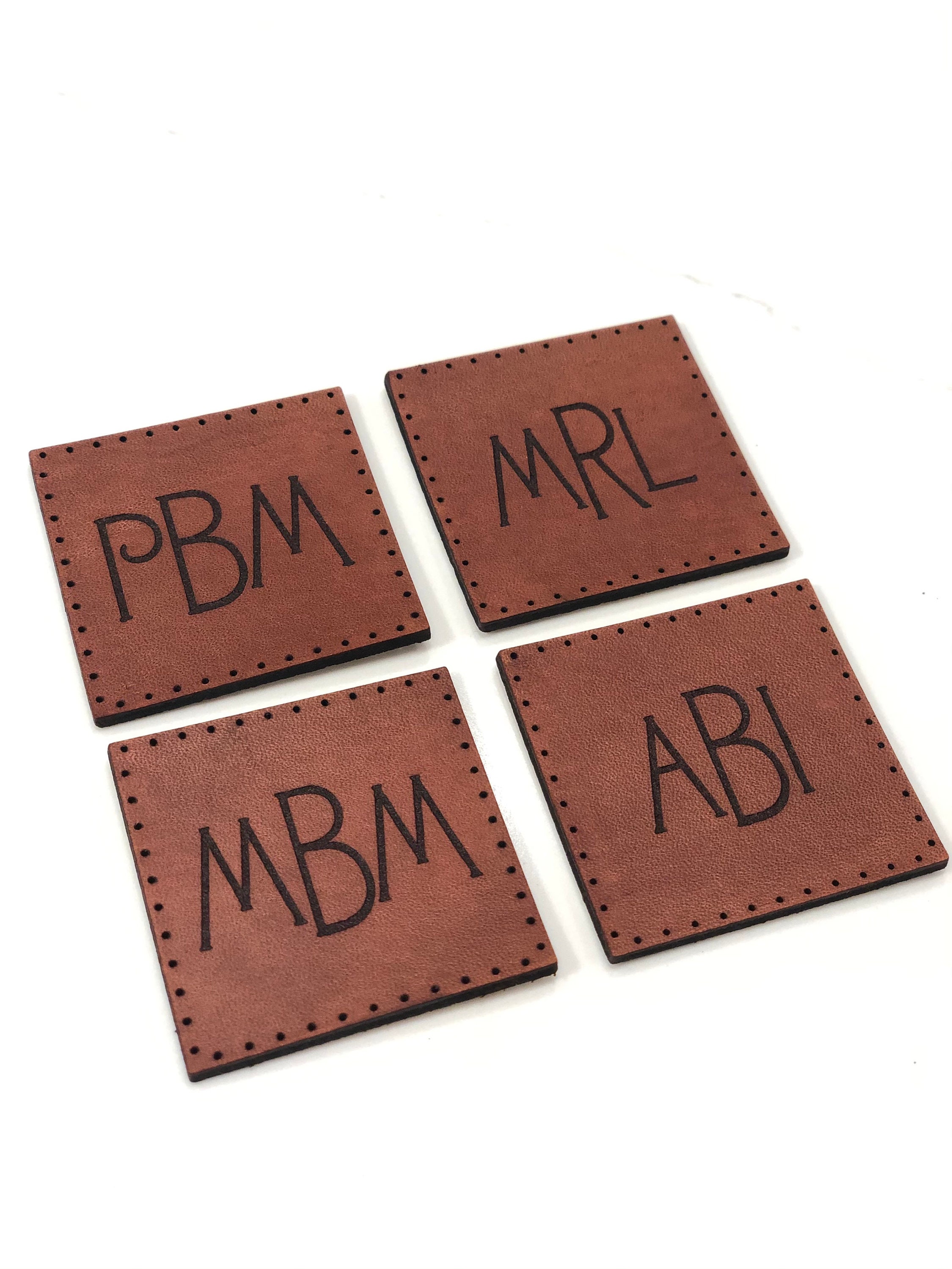 Square Leather Patch Monogram Leather Patch Backpack Leather Patch