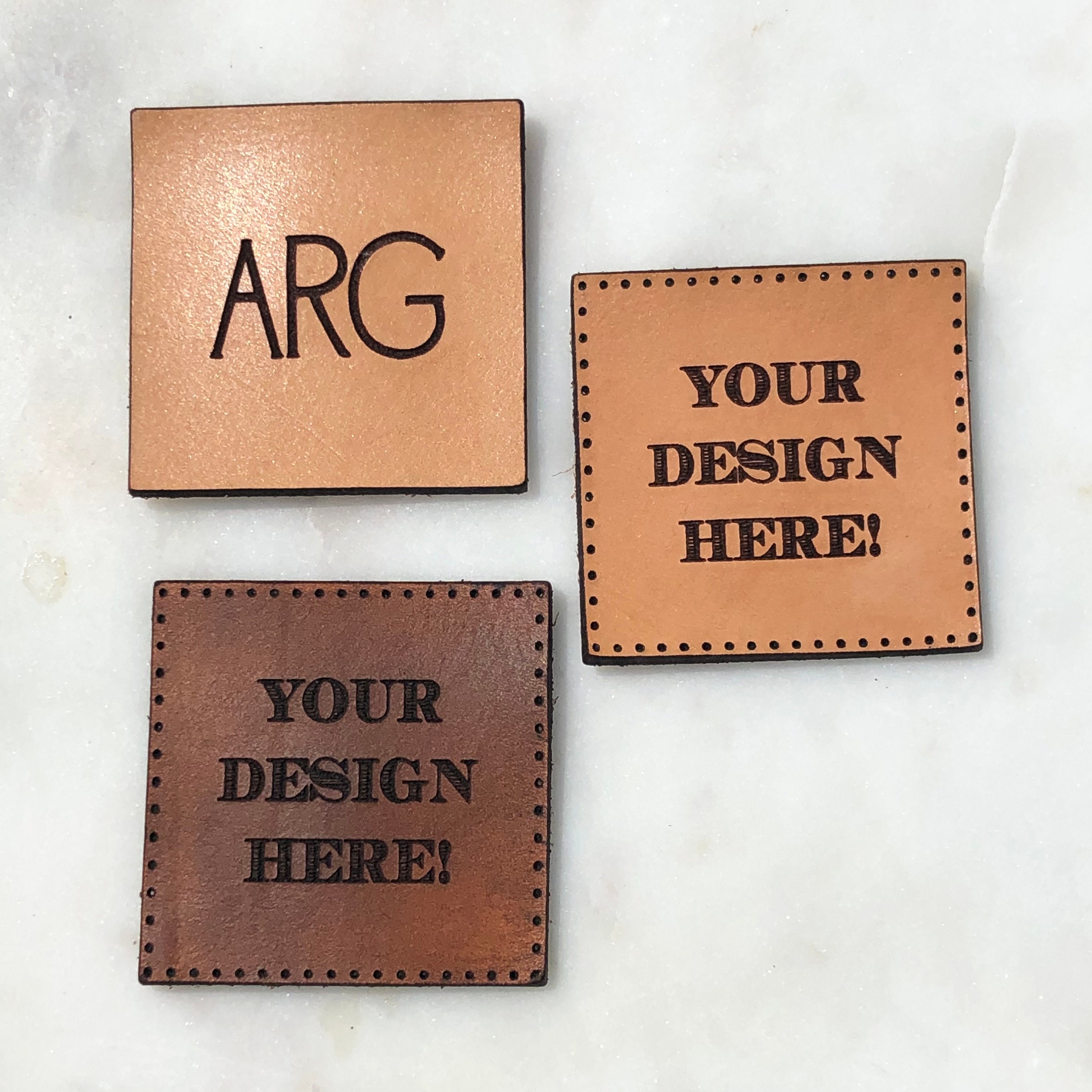 Square Leather Patch Monogram Leather Patch Backpack Leather Patch