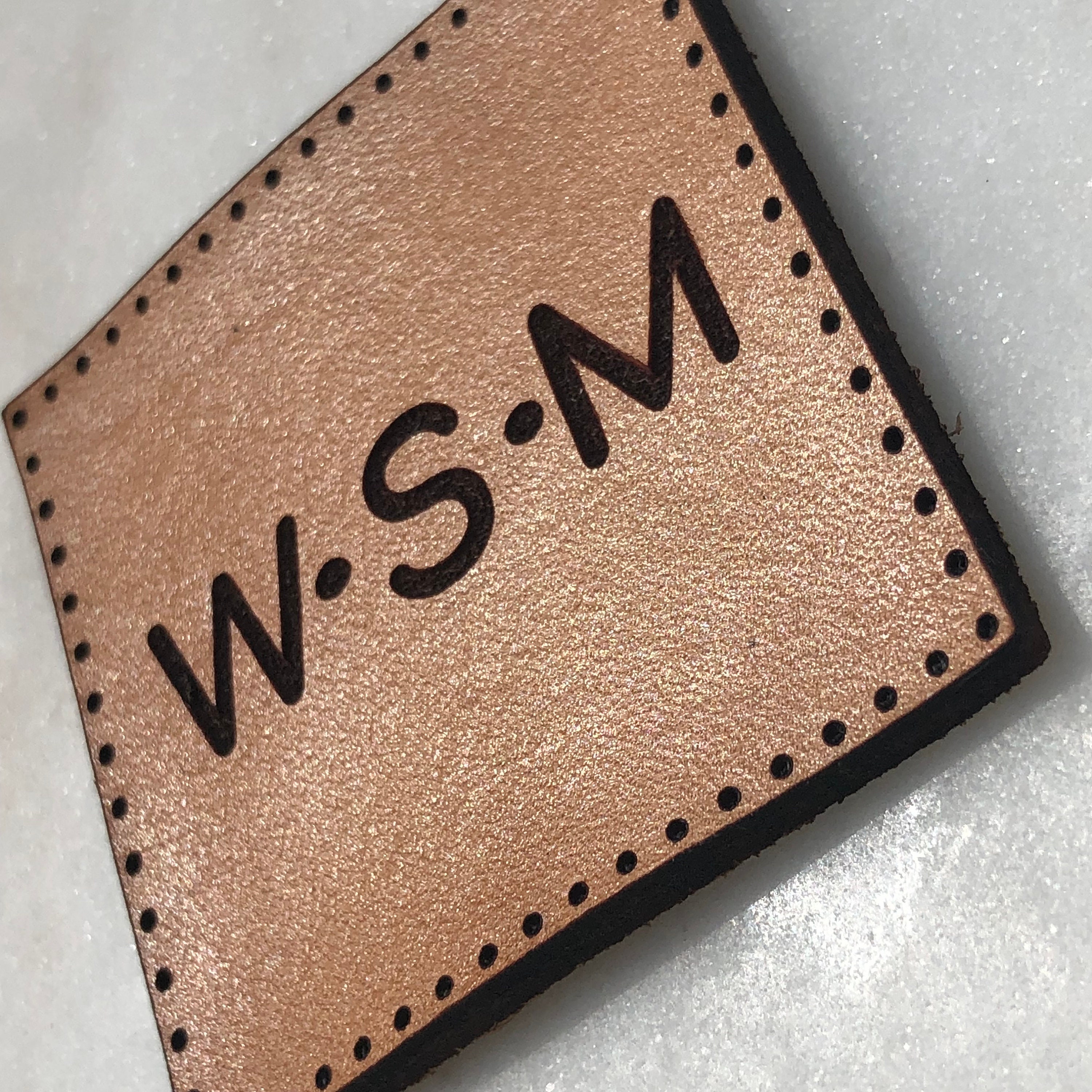 Square Leather Patch Monogram Leather Patch Backpack Leather Patch