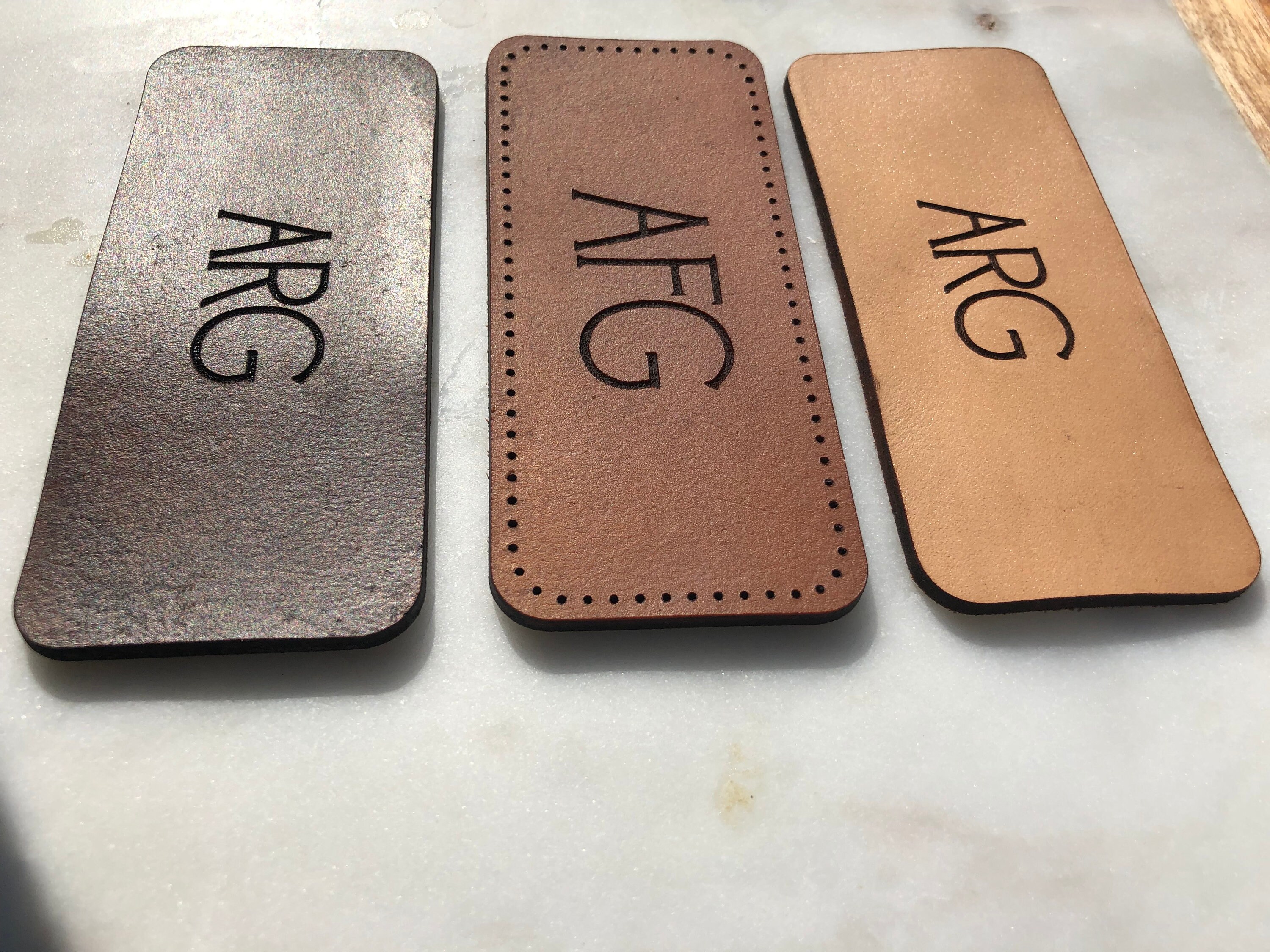 4 x 1.75 Rectangle Leather Patch Monogram Leather Patch Backpack