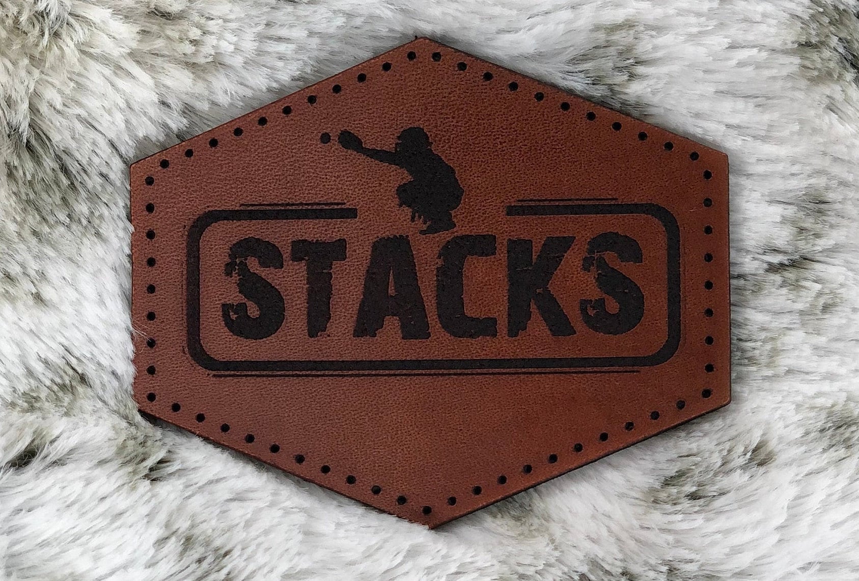 Diamond Leather Patch Monogram Leather Patch Backpack Leather Patch