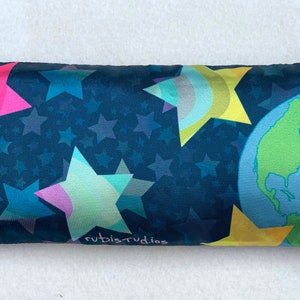 The World Is Beautiful & Good silk, flax, and lavender eye pillow image 2