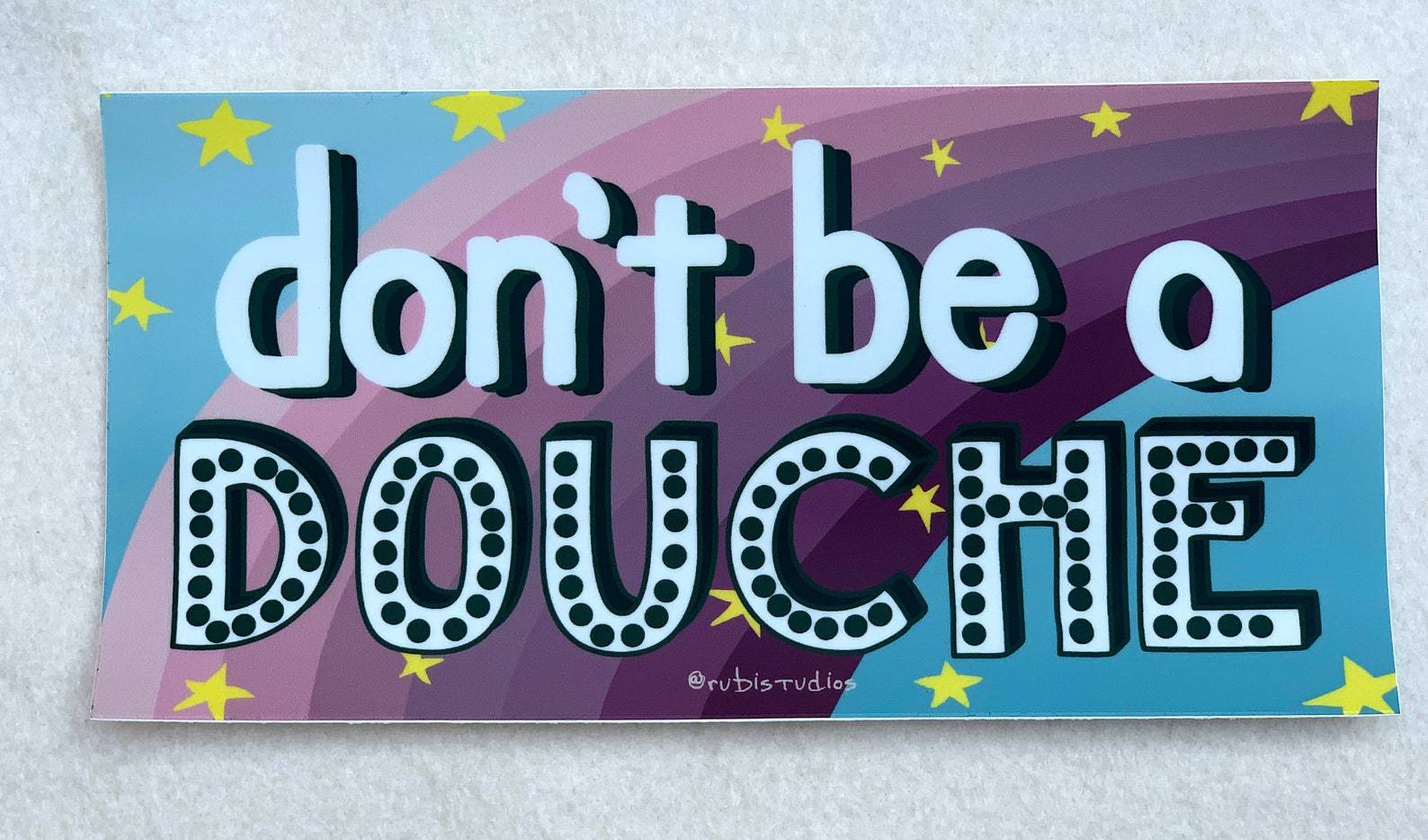 Don't Be a Douche Bumper Sticker Etsy UK