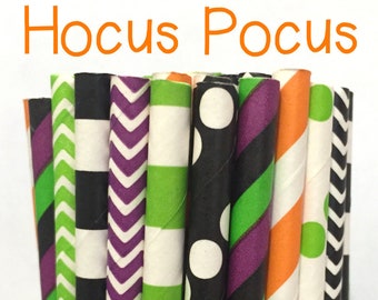 Halloween Paper Straws- Halloween Straws - Halloween Cake Pop Sticks - Drinking Straws - Orange and Black