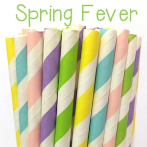 Spring Paper Straws - Easter paper straws - Cake Pop Sticks - Drinking Straws