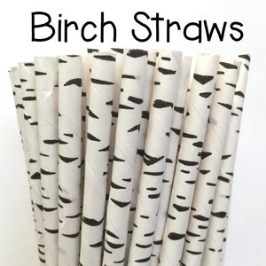 Birch Paper Straws  - Birch Straws - Cake Pop Sticks - Drinking Straws