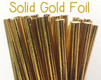 Gold Foil Paper Straws  -  Gold Straws- Cake Pop Sticks - Drinking Straws - New Years Eve Straws