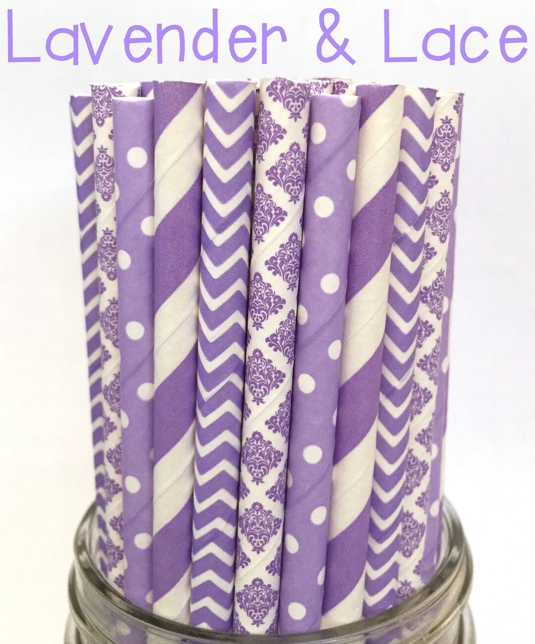Lavender Paper Straws lavender Straws Lavender Cake Pop Sticks Drinking