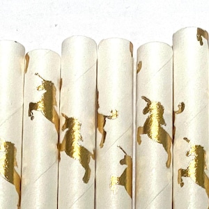 Unicorn Paper Straws - Unicorn Straws - Cake Pop Sticks - Drinking Straws -