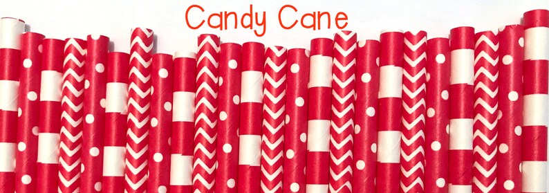 Christmas Paper Straws Christmas straws Red, Green and Gold straws Cake Pop Sticks Drinking Straws image 3