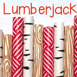 Wood Grain Paper Straws Wood Grain Straws Wood Grain Cake Pop Sticks Drinking Straws image 3