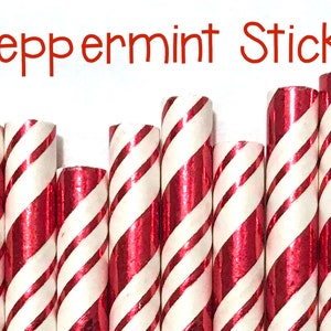 Christmas Paper Straws Christmas straws Red, Green and Gold straws Cake Pop Sticks Drinking Straws image 6