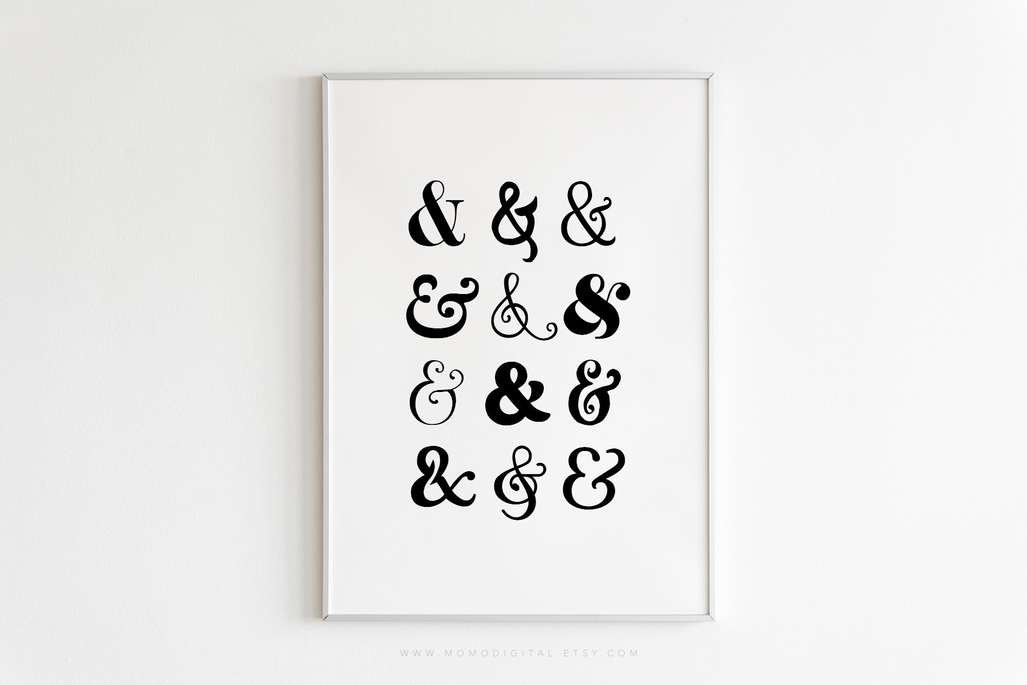 Ampersand Pattern Set Font Variety Modern Typography - Etsy Norway