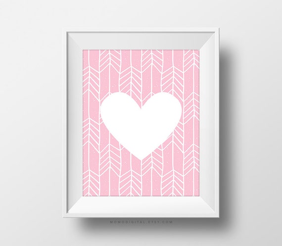 Sale White Heart Light Pink Tribal Arrows Background Baby Etsy