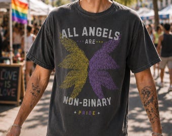 Icke-binär Pride-tröja Seraphim Weirdcore-kläder Bibliskt korrekt ängel konstiga saker Könsfluid Icke-binär Dreamcore Goth-kläder