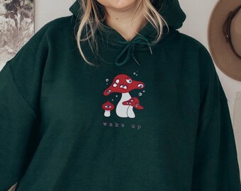 Weirdcore kleding paddestoel hoodie Weirdcore kleding horror sweatshirt Goth shirt Alt shirt Dreamcore grunge esthetische indie edgy trippy