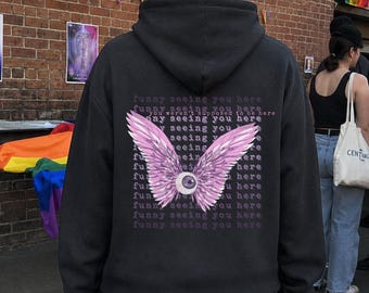Dreamcore-hoodie Bijbels nauwkeurig Angel Weirdcore-kleding Seraphim Weird Core Stuff Goth-kleding Alt Angelcore-sweater Elder Emo